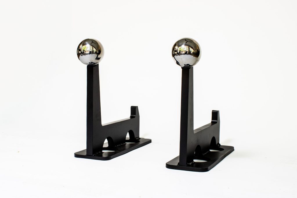 Stainless Ball Andirons