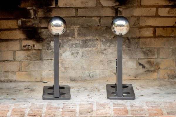 Stainless Ball Andirons