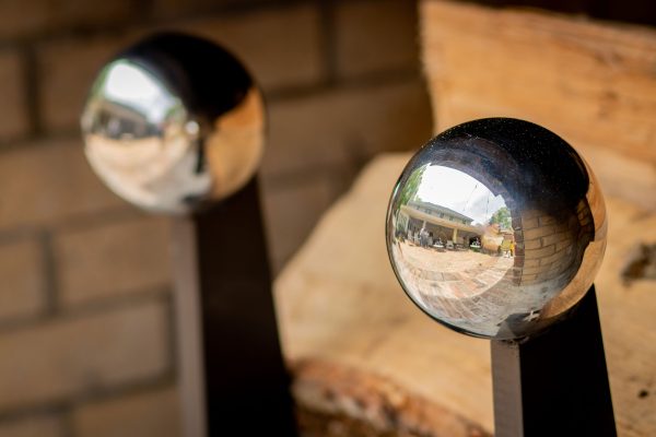 Stainless Ball Andirons