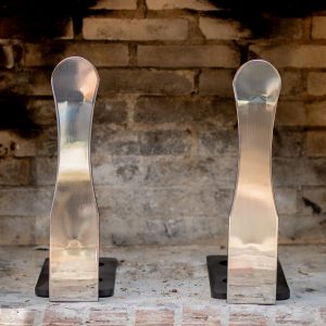 Stainless Settler Andirons