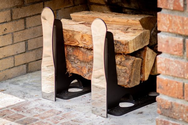 Stainless Settler Andirons