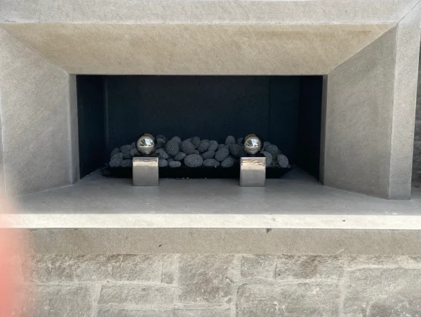 Stainless Box Andirons