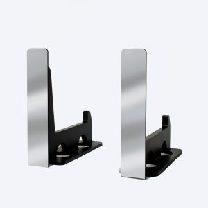Stainless Flat Front Andirons