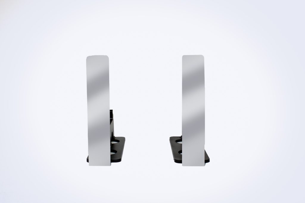 Stainless Flat Front Andirons - Image 2