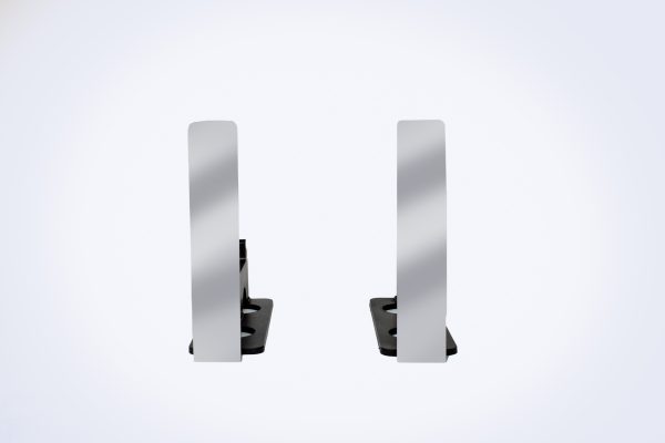 Stainless Flat Front Andirons